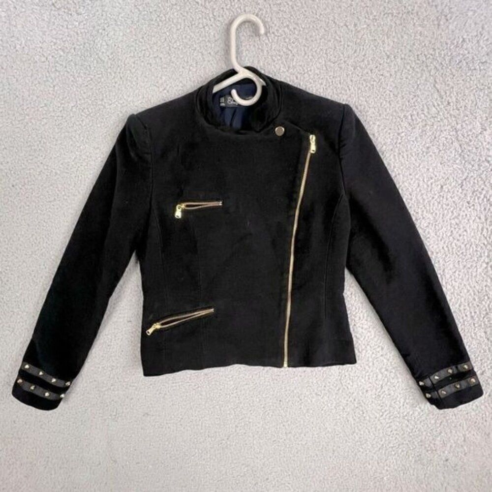 ZARA TRAFALUC WOMENS JACKET SIZE M BLACK - Picture 2 of 12